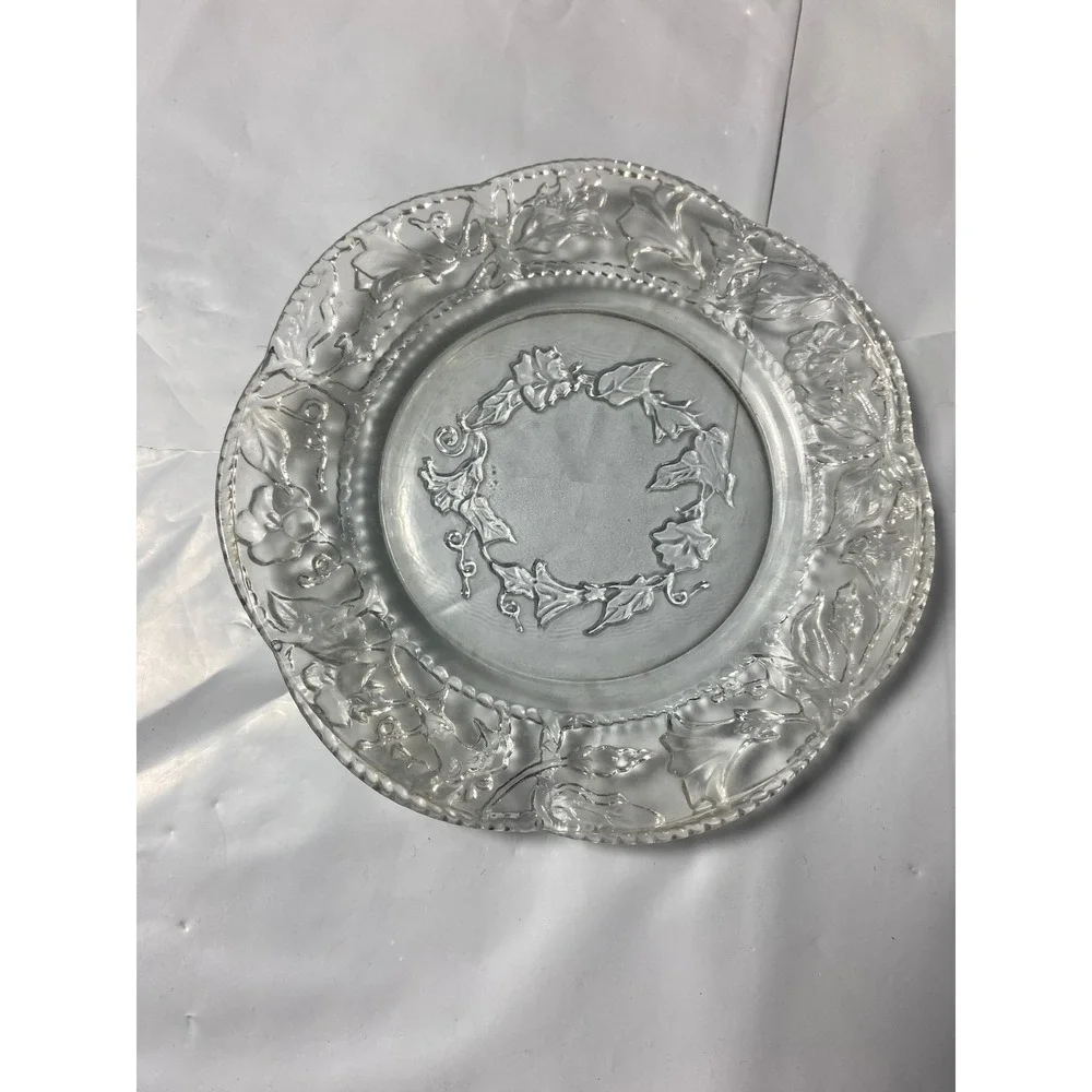 Federal Glass Heritage Clear Pressed Glass Dinner Plate‎ 9.5